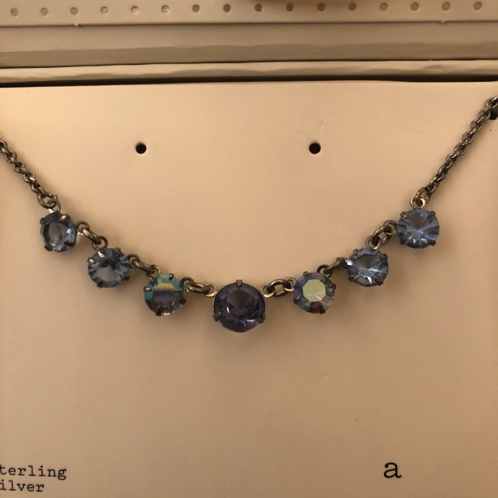Blue diamond necklace